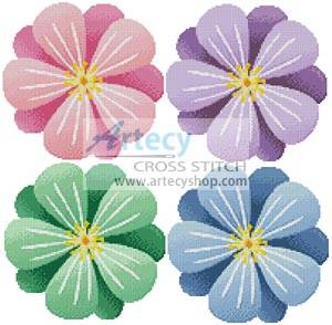cross stitch pattern Floral Motifs