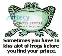cross stitch pattern Frog Prince