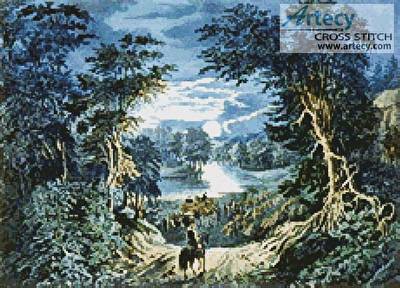 cross stitch pattern Harvest Moon