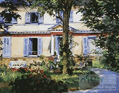 cross stitch pattern House at Rueil