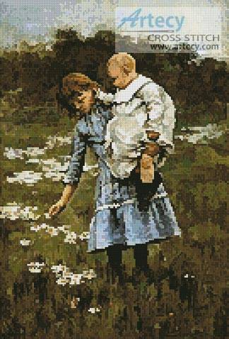 cross stitch pattern In a Daisy Field