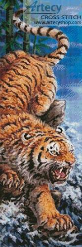 cross stitch pattern Golden Tiger