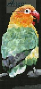 cross stitch pattern Lovebird Bookmark