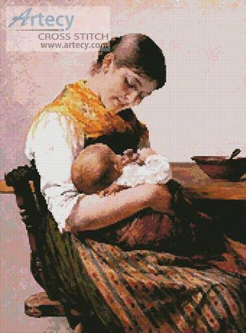 cross stitch pattern Mother and Child 2