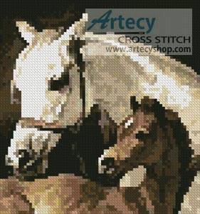 cross stitch pattern Mini Horses