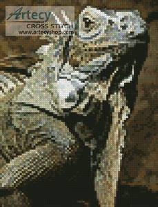 cross stitch pattern Mini Iguana