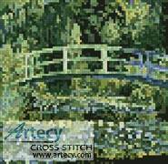 cross stitch pattern Mini The Japanese Bridge
