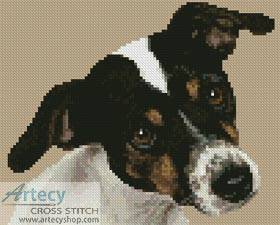 cross stitch pattern Mini Fox Terrier Puppy