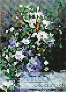 cross stitch pattern Mini Great Vase of Flowers