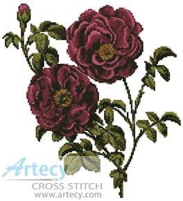 cross stitch pattern Pink Roses