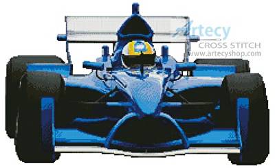 cross stitch pattern Racing Car