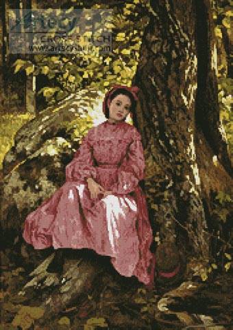 cross stitch pattern Resting in the Woods