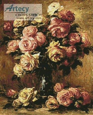 cross stitch pattern Roses in a Vase