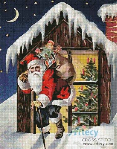 cross stitch pattern Santa Claus