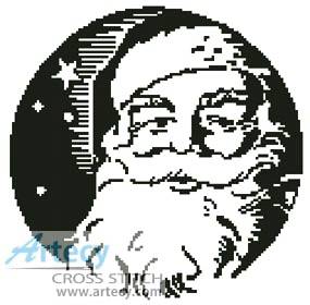 cross stitch pattern Santa's Face 1