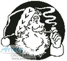 cross stitch pattern Santa's Face 2