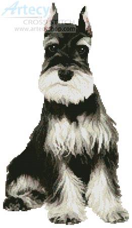 cross stitch pattern Schnauzer 2