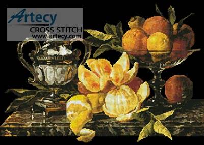 cross stitch pattern Still Life of Oranges and Lemons