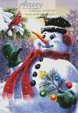 cross stitch pattern Seasons Greetings