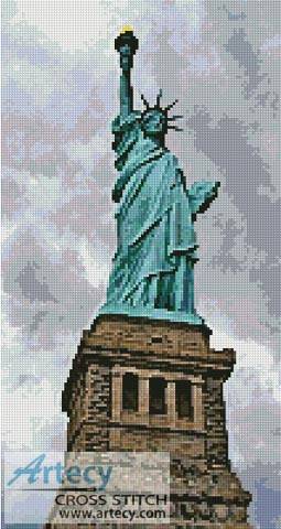 cross stitch pattern Statue of Liberty