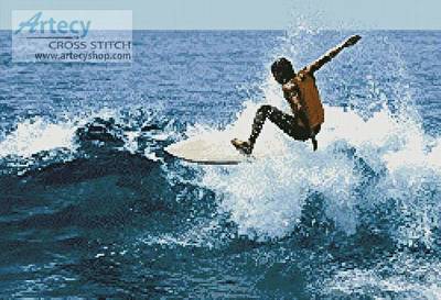 cross stitch pattern Surfer