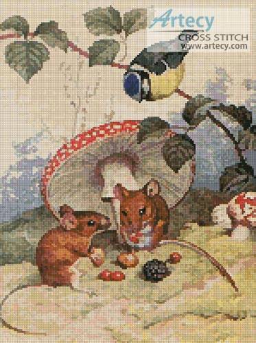 cross stitch pattern Tea for Two