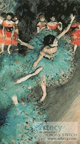 cross stitch pattern The Green Dancer