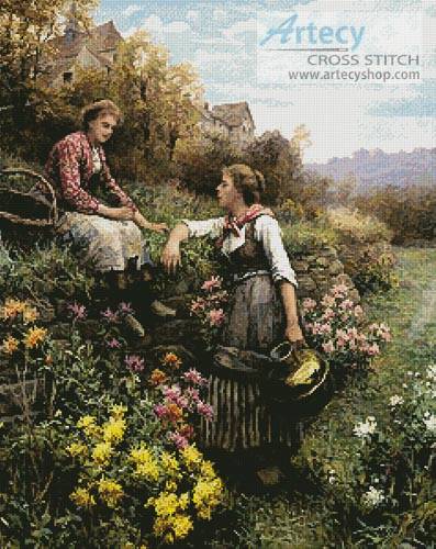 cross stitch pattern The Gossips
