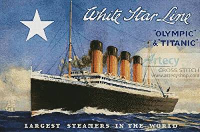cross stitch pattern Titanic Advertisement