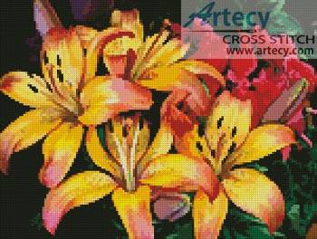 cross stitch pattern Tropical Flowers
