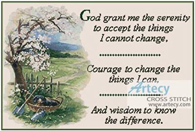 cross stitch pattern The Serenity Prayer