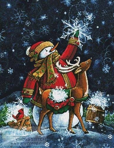 cross stitch pattern The Snow Gatherers