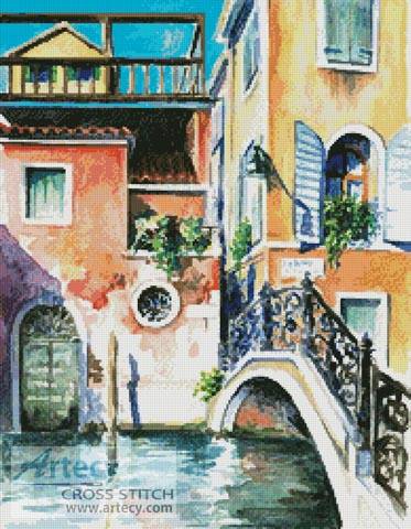 cross stitch pattern Venice Watercolour