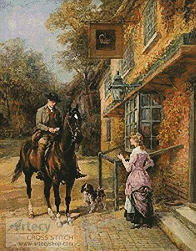 cross stitch pattern The Village Postman
