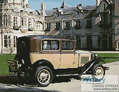 cross stitch pattern Vintage Car