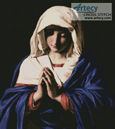 cross stitch pattern The Virgin in Prayer