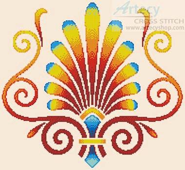 cross stitch pattern Art Deco Design