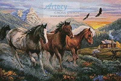 cross stitch pattern High Country Run