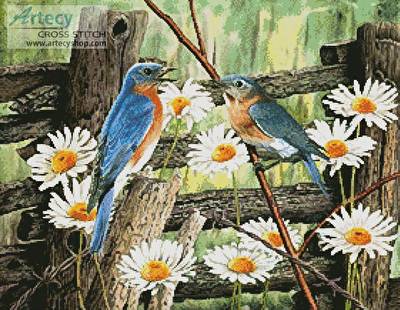 cross stitch pattern Serenade in Blue