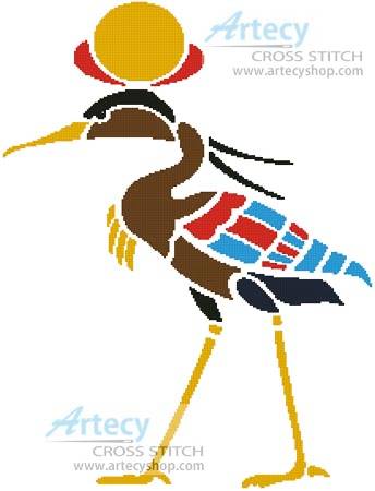 cross stitch pattern Egyptian Crane