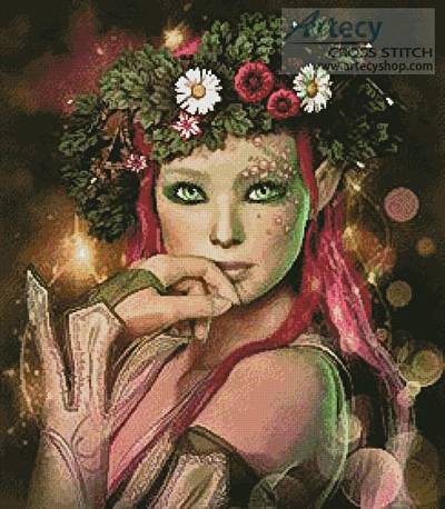 cross stitch pattern Elven Maid