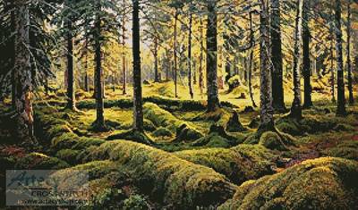 cross stitch pattern Forest Cemetery