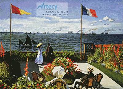 cross stitch pattern Garden at Saint-Adresse