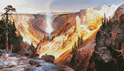 cross stitch pattern Grand Canyon of the Yellowstone