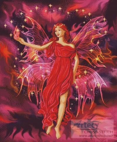 cross stitch pattern Fairy Flame