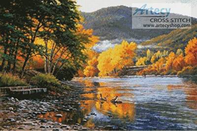 cross stitch pattern October on the Rogue