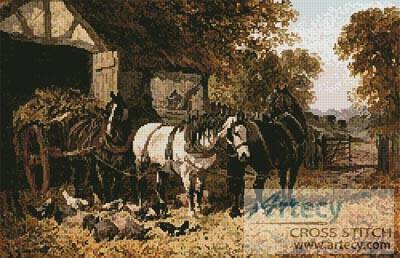 cross stitch pattern The Hay Cart