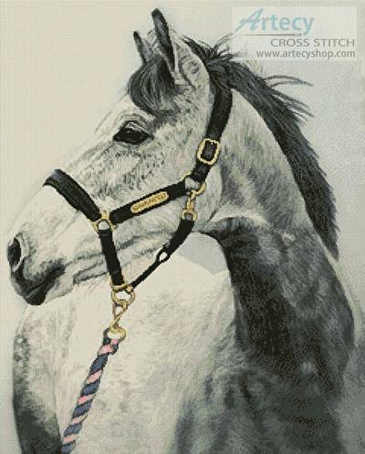 cross stitch pattern Grey Horse
