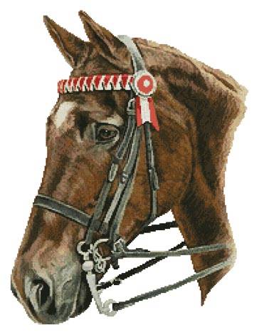 cross stitch pattern Horse Profile