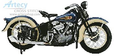 cross stitch pattern 1936 Harley Davidson Knucklehead
